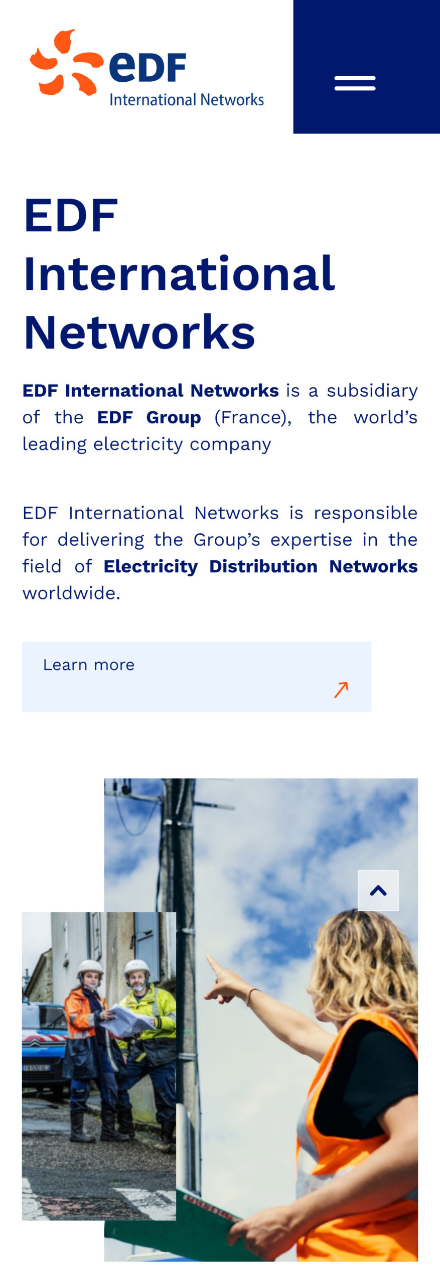 Responsive Web Desing EDF International Network - site wordpress